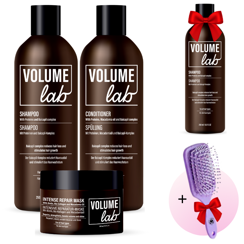 OFERTA SPECJALNA! System gładkich i zdrowych włosów VOLUME LAB + szampon i szczotka W PREZENCIE!