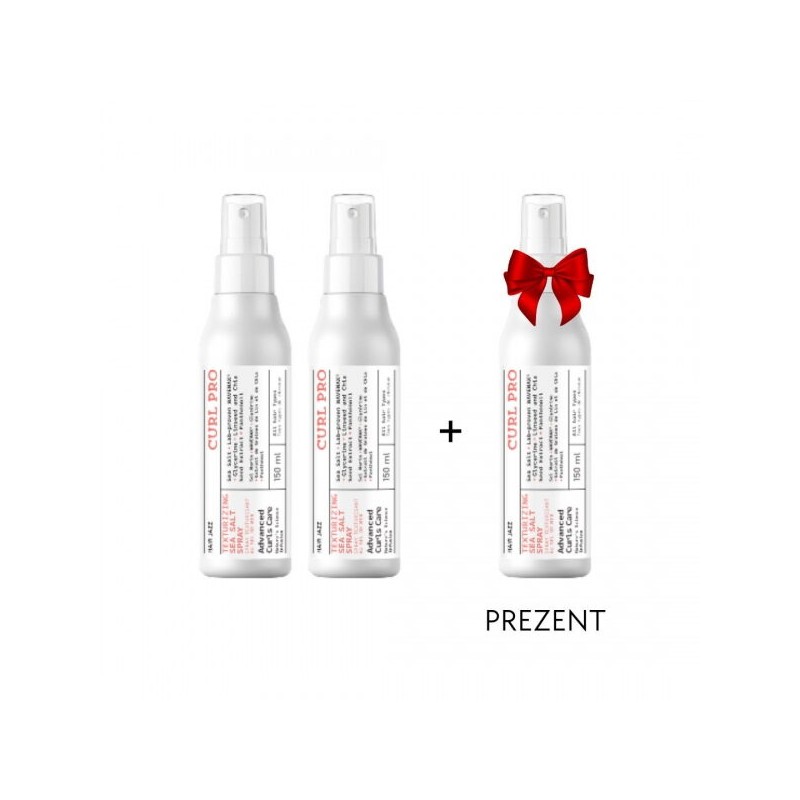 Trzy spreje CURL PRO z solą morską, które tworzą wyjątkowo mocne i efektowne loki